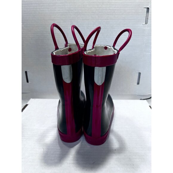 Hatley Kids Rain Boots Black Waterproof girls kids size 12 - Picture 6 of 8